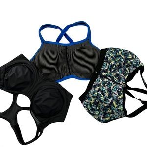 34DD lot of 3 Sport Bras VSX Natori Athleta Victoria Secret